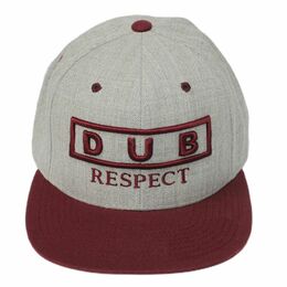 Snapback - DUB Respect - szary melanż / bordo