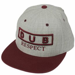 Snapback - DUB Respect - szary melanż / bordo