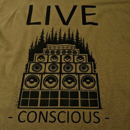 Tričko Live Conscious – Olivové