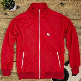 Červená sportovní mikina - oldschool/Lion of Judah